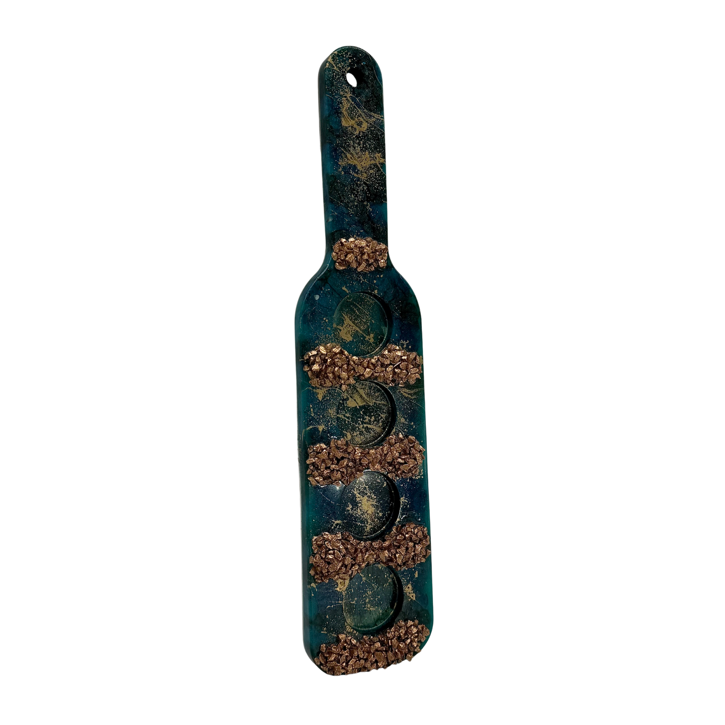 "EMERALD" Handcrafted Resin 4-Shot Paddle