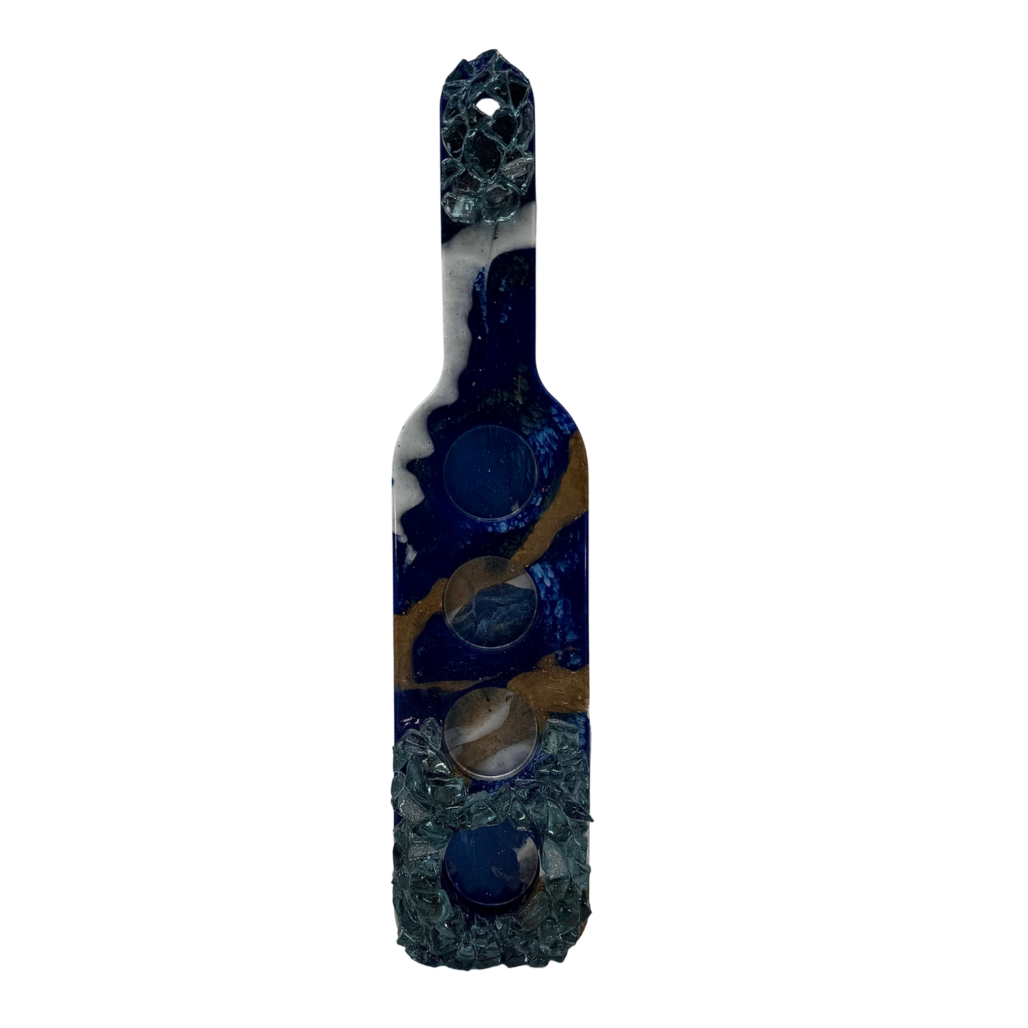 "AZURE" Handcrafted Resin 4-Shot Paddle